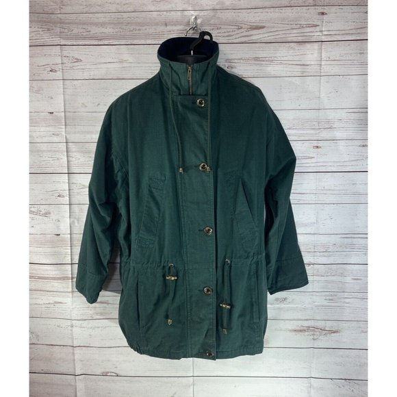 Vintage Hunt Club Mens Jacket Green Size Small Chico Zip & button up Work Coat